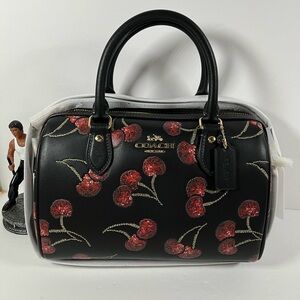 ‼️LAST One Coach Rowan Satchel Bag With Cherry Print $450 NWT